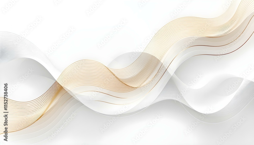 Poster luxury gold background. abstract white and golden lines background with glow effect. modern style wa
