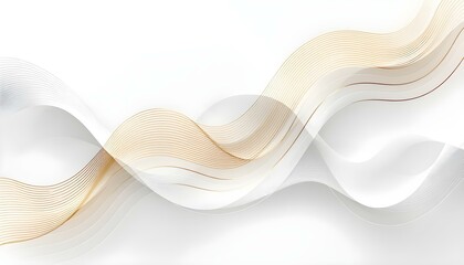 Luxury gold background. Abstract white and golden lines background with glow effect. Modern style wallpaper for posters, ads design. Abstract gradient background with luxury golden line