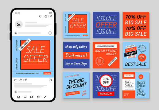 Flash Sale Social Media Post Template