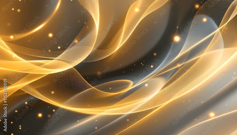 Poster luxury white and gold background with golden lines and paper cut style. premium gray and gold backgr