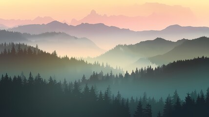 Fototapeta premium sunrise over the mountains