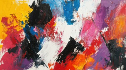 Obraz premium Abstract Colorful Painting: A Symphony of Vibrant Hues