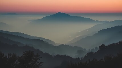 Obraz premium sunrise over the mountains