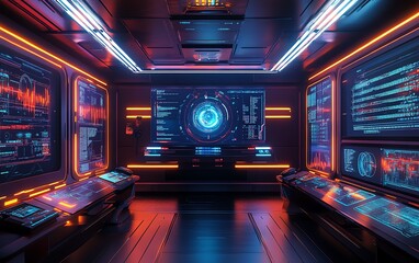 Obraz premium A futuristic viewpoint of digital innovation