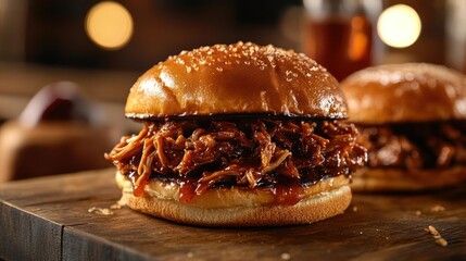 A mouth-watering burger featuring rib rub flavoring.