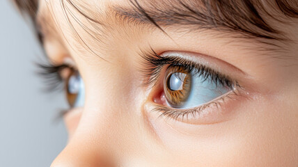 Obraz premium Close up of child eyes showing emotion and curiosity