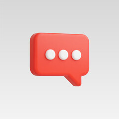 3d Realistic Chat or Message Icon vector illustration