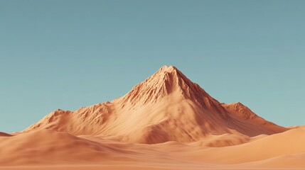 Naklejka premium Smooth Gold Abstract Mountain Landscape in High Definition