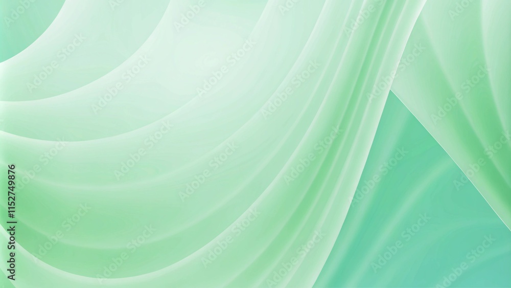 Poster Mint green elegant pastel soft color abstract gradient luxury decorative background texture with copy space texture for display products blank. Petals of a plumeria flower with colors of mint green