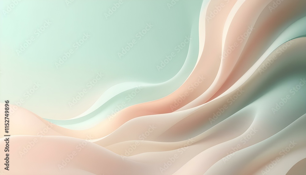 Poster mint green elegant pastel soft color abstract gradient luxury decorative background texture with cop