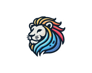 lion head mascot logo