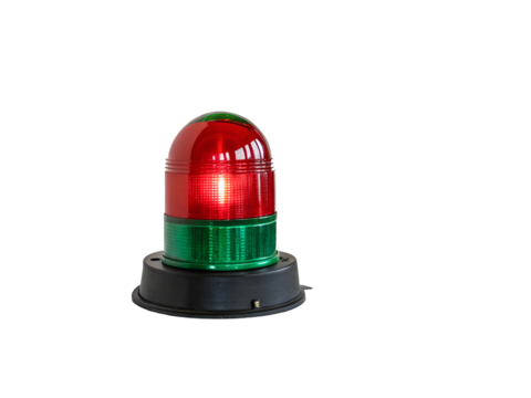 Red and green beacon white background PNG style, transparent        

