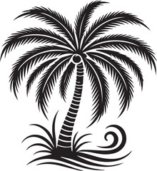 Obraz premium Silhouette of palm tree