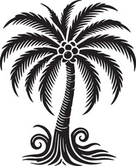 Obraz premium Silhouette of palm tree