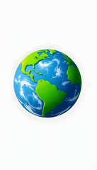 Fototapeta premium Earth day concept on white background, World environment day, vibrant