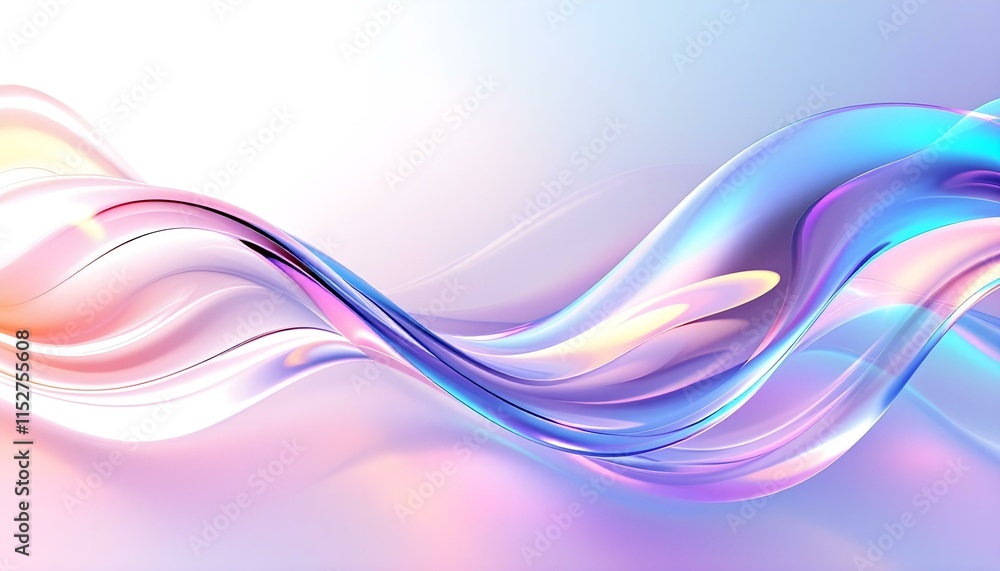 Poster modern colorful flow poster wave liquid shape in white background art design for your design project