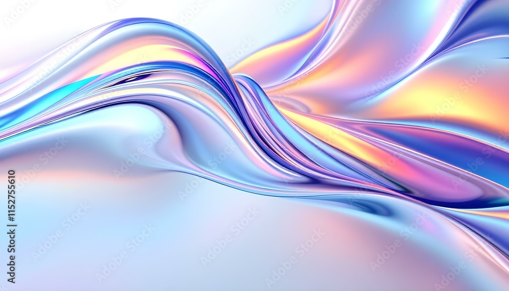 Poster modern colorful flow poster wave liquid shape in white background art design for your design project