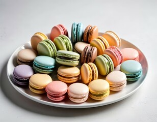 Obraz premium colorful macaroons on a plate