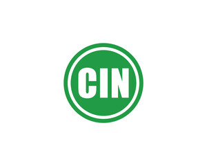 CIN logo design vector template. CIN