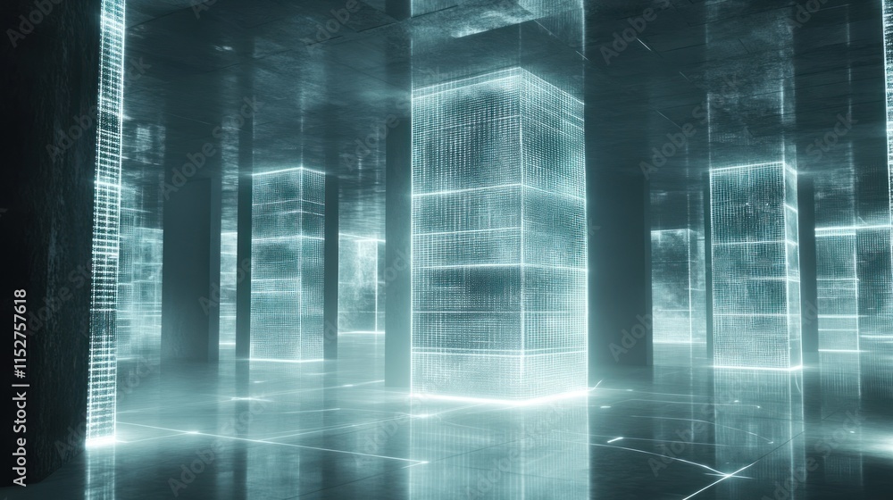 Poster a futuristic city with secure digital connections and glowing cybersecurity elements safeguarding th