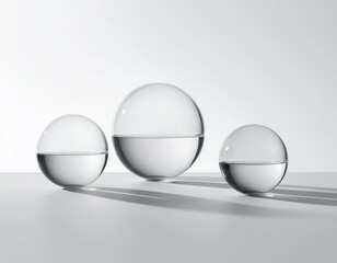 white and spheres