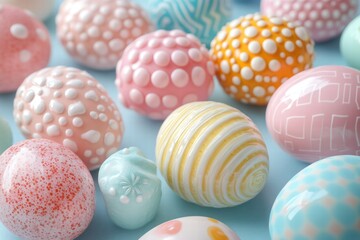 Fototapeta premium Pastel Easter Eggs Collection