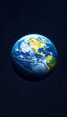 Obraz premium earth in space. , Generative, AI, mindfulness theme, with white tones