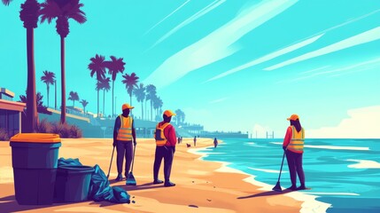 Community Beach Cleanup with Environmental Focus