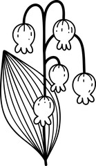 Hand drawn flowers and plants