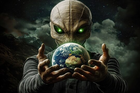 An extraterrestrial being demonstrating its connection to Earth. 