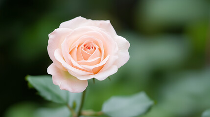 Delicate Pink Rose: A single, blushing pink rose blooms gracefully against a backdrop of lush green foliage. Its petals unfurl in a symphony of softness, exuding an air of elegance and serenity.  