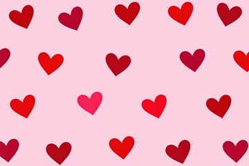 Adorable Red Hearts Pattern Background Perfect for Valentine's Day Cards, Invitations, or Digital Scrapbooking