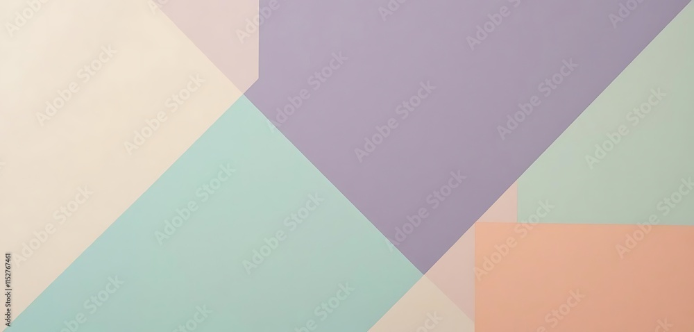 Poster abstract pastel color block geometric design background