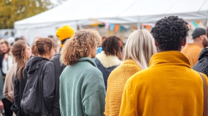 Candid Moments at a Street Festival with Natural Lighting