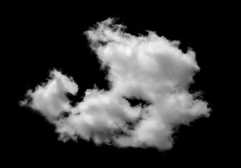 Fluffy white clouds isolated on black background. Design concept. Smog. Abstract clouds. Fog over the sky. Cloud or smog background.