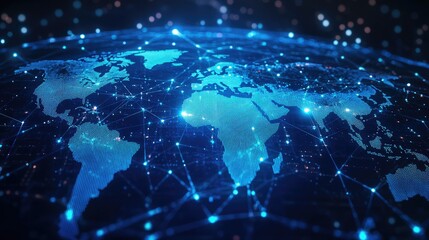 Fototapeta premium A digital illustration of a global network