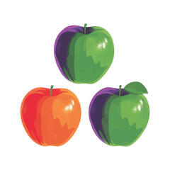 Vibrant vector illustration of apples. Perfect for print and digital designs