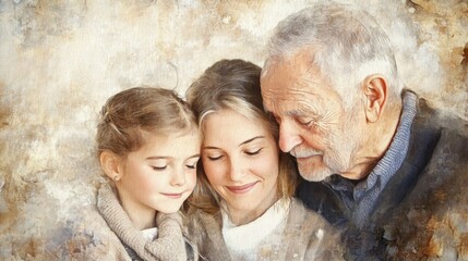 Generational Connections in Soft Light with Textures