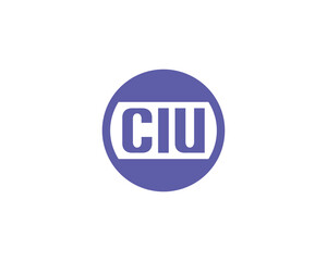 CIU logo design vector template. CIU