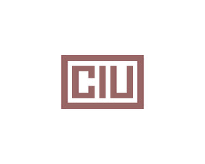 CIU logo design vector template. CIU
