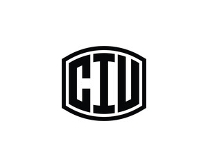 CIU logo design vector template. CIU