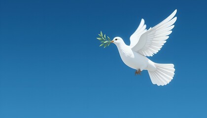 white pigeon and olive branch