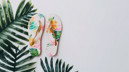 White background with stylish flipflop sandals showing delicate straps and comfortable soles, Ideal for beach or casual daily wear flipflop sandals.