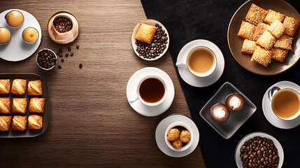 delightful coffee tasting session featuring various blends, pastries, and treats. Enjoy rich aromas and flavors of coffee