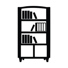 minimalist bookshelf silhouette art for home and office decor