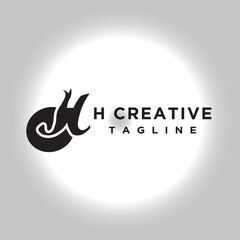 Fototapeta premium H logo minimalist letter logo design.