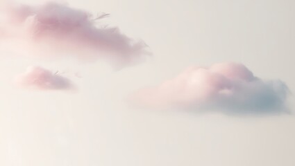 Obraz premium Soft Pink Clouds and Delicate Feathers Drifting Gently