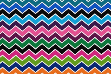 a colorful chevrons pattern with black, white, and blue