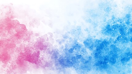 Fototapeta premium Dreamy Pastel Watercolor Illustration: Softly Blending Pink and Blue Hues. AI Generated