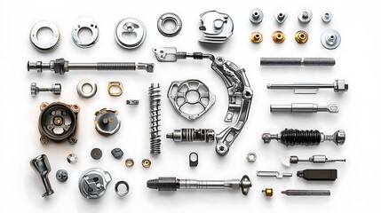 Obraz premium Vehicle and engine parts, wallpaper, the various parts of vehicle engines used in everyday life